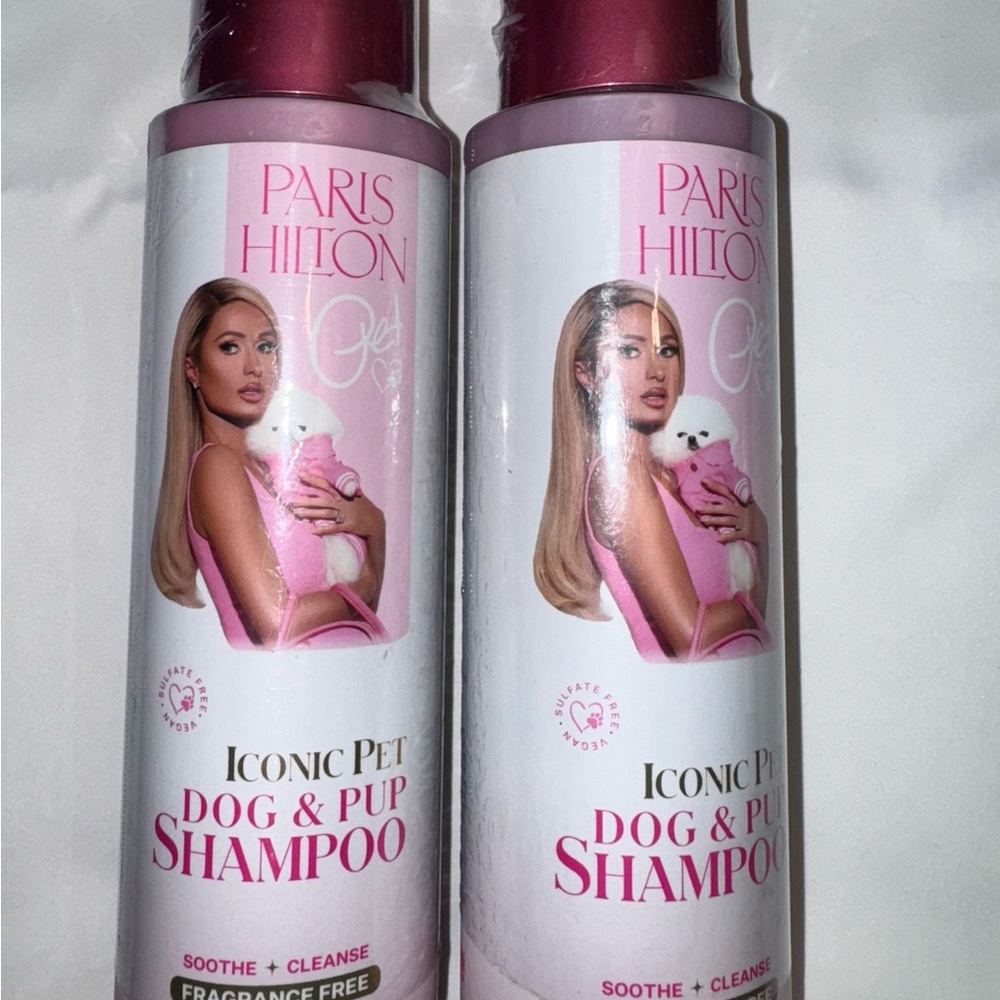 Paris Hilton (2) Iconic Pet Dog & Pup Shampoo - Soothe & Fragrance Free, NEW